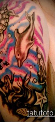 óceán tetoválás száma 477 - a minta exkluzív változata, amely sikeresen használható átalakítására és tetováló óceánként való alkalmazására körben