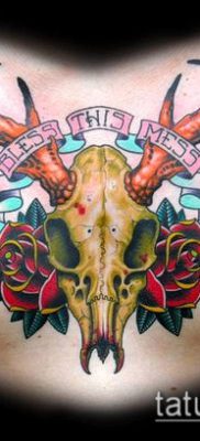 fénykép szarvas tetoválás szarvával (tetoválás) (érték) - példa rajz - 018