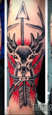 fénykép szarvas tetoválás szarvával (tetoválás) (érték) - példa rajz - 014