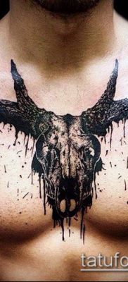 fénykép szarvas tetoválás szarvával (tetoválás) (érték) - példa rajz - 010