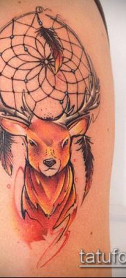 fénykép szarvas tetoválás szarvával (tetoválás) (jelentése) - példa rajz - 073