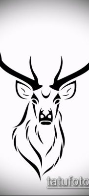 fénykép szarvas tetoválás szarvával (tetoválás) (érték) - példa rajz - 071