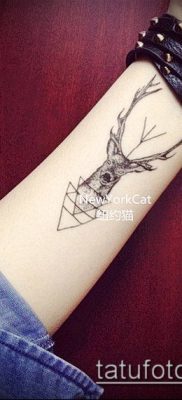 fénykép szarvas tetoválás szarvával (tetoválás) (érték) - példa rajz - 069