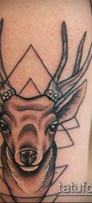 fénykép szarvas tetoválás szarvával (tetoválás) (érték) - példa rajz - 061