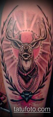 fénykép szarvas tetoválás szarvával (tetoválás) (jelentése) - példa rajz - 055