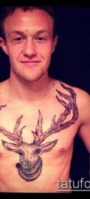 fotó egy szarvas tetoválás szarvával (tetoválás) (érték) - példa rajz - 047