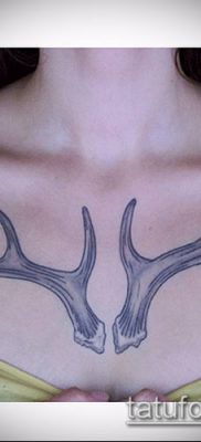 fénykép szarvas tetoválás szarvával (tetoválás) (érték) - példa rajz - 040