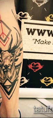 fénykép szarvas tetoválás szarvával (tetoválás) (érték) - példa rajz - 036