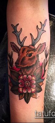 fénykép szarvas tetoválás szarvával (tetoválás) (érték) - példa rajz - 035
