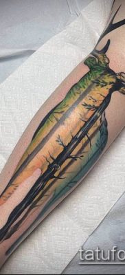 fénykép szarvas tetoválás szarvával (tetoválás) (érték) - példa rajz - 034