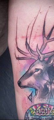 fénykép szarvas tetoválás szarvával (tetoválás) (érték) - példa rajz - 030
