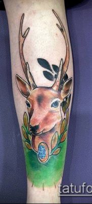 fotó egy szarvas tetoválás szarvával (tetoválás) (jelentése) - példa rajz - 028