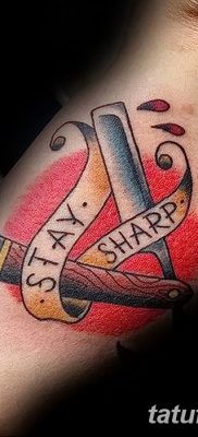 снимка на татуировка с опасна самобръсначка от 27.10.2017 г. №053 - татуировка с опасна самобръсначка -