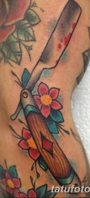 снимка на татуировка с опасна самобръсначка от 27.10.2017 г. №006 - татуировка с опасна самобръсначка -