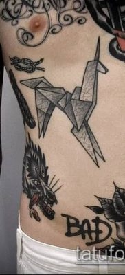 Fotó origami tetoválásról (Tattoo origami példa) (érték) - példa rajz - 025