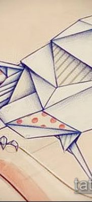 Fotó origami tetoválásról (Tattoo origami példa) (érték) - példa rajz - 047