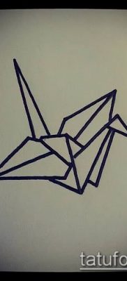 Fotó origami tetoválásról (Tattoo origami példa) (érték) - példa rajz - 049