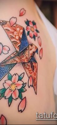 Fénykép egy origami tetoválásról (Tattoo origami példa) (érték) - példa egy rajzra - 050