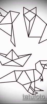 Fotó origami tetoválásról (Tattoo origami példa) (érték) - példa rajz - 063