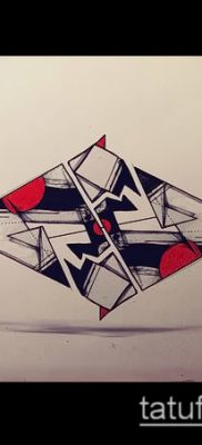 Fotó origami tetoválásról (Tattoo origami példa) (érték) - példa rajz - 065