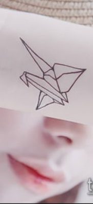 Fotó origami tetoválásról (Tattoo origami példa) (érték) - példa rajz - 081