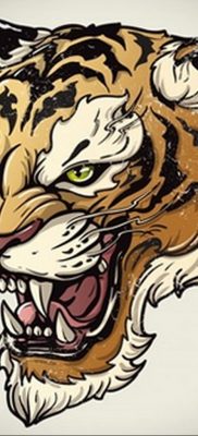 Fénykép a tigris vigyor tetoválás rajzáról 2020.02.05. №097 -tigris vigyor tetoválás