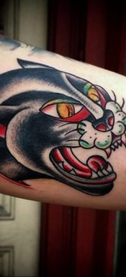 Fotó egy párduc vigyor tetoválás rajzáról 2020.02.05. №031 -párduc vigyor tetoválás -