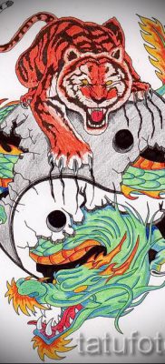 fotó egy tigris vigyoros tetoválásról egy cikkre a vigyortetoválás jelentéséről - tatufoto.ru - 10