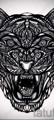 fotó egy tigris vigyoros tetoválásról egy cikkre a vigyortetoválás jelentéséről - tatufoto.ru - 6