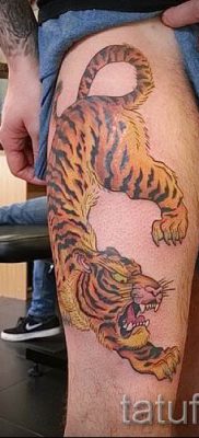 fotó egy tigris vigyoros tetoválásról egy cikkre a vigyortetoválás jelentéséről - tatufoto.ru - 2