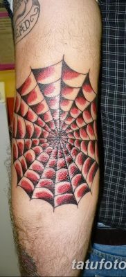 fotó a pókháló tetoválásról a könyökön, kelt 2018.02.06. №085 - tetováló pókháló a könyökön -