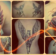 A pegazus tetoválás jelentése - példák a fotón - lehetőségek