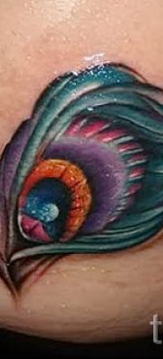 fotó példa a pávatollal készült tetoválás egyik változatára - a tetoválás jelentését bemutató cikkhez 13