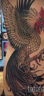 Fénykép tetováló kakasról (tetováló kakas) (érték) - példa rajz - 002