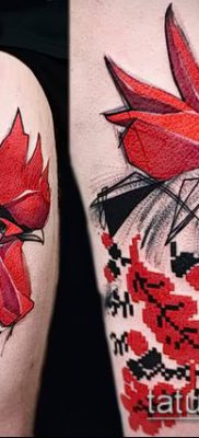 Fénykép tetováló kakasról (tetováló kakas) (érték) - példa rajz - 008