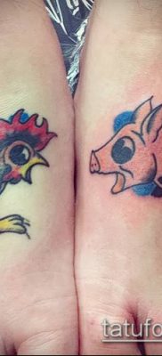 Fotó a tetováló kakasról (tetováló kakas) (érték) - példa rajz - 026