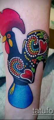 Fotó a tetováló kakasról (tetováló kakas) (érték) - példa rajz - 029