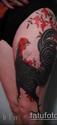 Fotó a tetováló kakasról (tetováló kakas) (érték) - példa rajz - 031