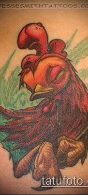 Fénykép tetováló kakasról (tetováló kakas) (érték) - példa rajz - 037