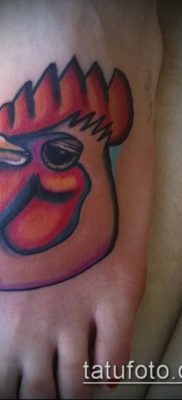 Fotó a tetováló kakasról (tetováló kakas) (érték) - példa rajz - 041