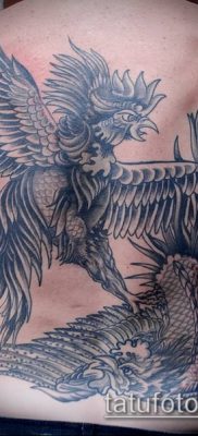 Fotó a tetováló kakasról (tetováló kakas) (érték) - példa rajz - 044