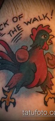 Fotó a tetováló kakasról (tetováló kakas) (érték) - példa rajz - 046