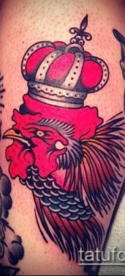 Fotó a tetováló kakasról (tetováló kakas) (érték) - példa rajz - 050