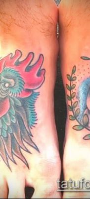 Fotó egy tetováló kakasról (Tetováló kakas) (érték) - példa rajz - 052