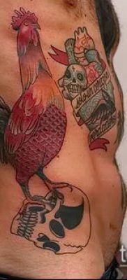 Fotó a tetováló kakasról (tetováló kakas) (érték) - példa rajz - 053