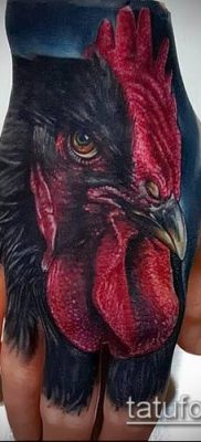 Fénykép tetováló kakasról (Tetováló kakas) (érték) - példa rajz - 064