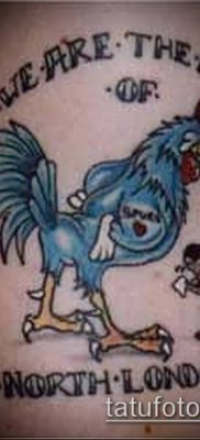 Fénykép tetováló kakasról (tetováló kakas) (érték) - példa rajz - 072