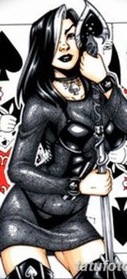 fotó tetoválás kártya királynő kelt 2017.10.21. №001 - tetoválás kártya királynő