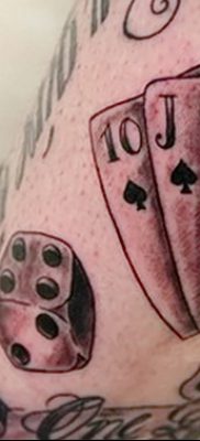 fotó tetoválás játékkártya királynő kelt 2017.10.21. №025 - tetoválás kártya királynő