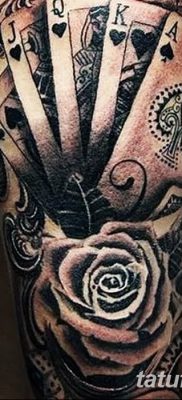 fotó tetoválás játékkártya királynő kelt 2017.10.21. №024 - tetoválás kártya királynő